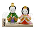 ★ひな祭り★「置物とインテリア」雛人形【錦彩 花わらべ立雛(木台付)】