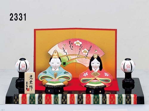 ★ひな祭り★「置物とインテリア」雛人形 【錦彩 親王飾り雛】