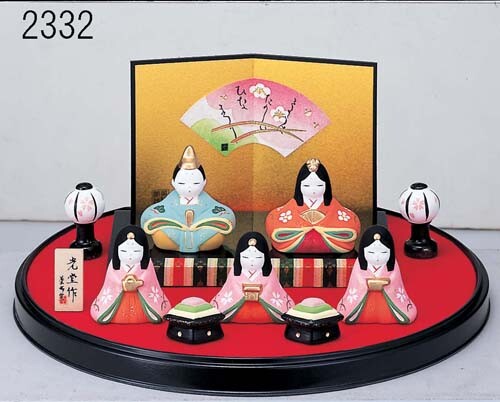 ★ひな祭り★「置物とインテリア」雛人形 【錦彩 平飾り雛】