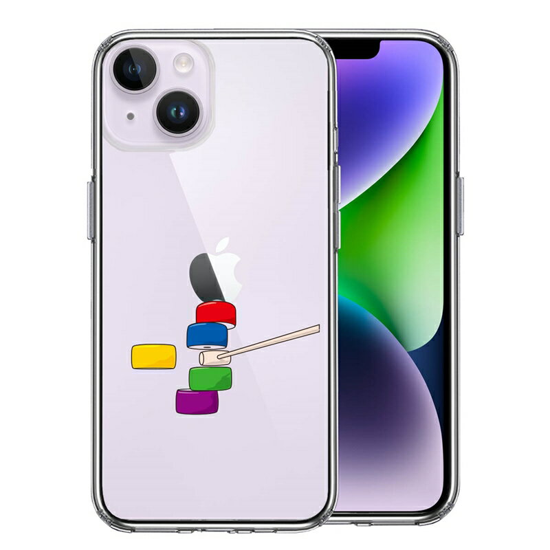 樂天商城 - 単品 iPhone 14 Plus 側面ソフト 背面ハード ハイブリッド クリア ケース だるま落とし カラー 送料無料