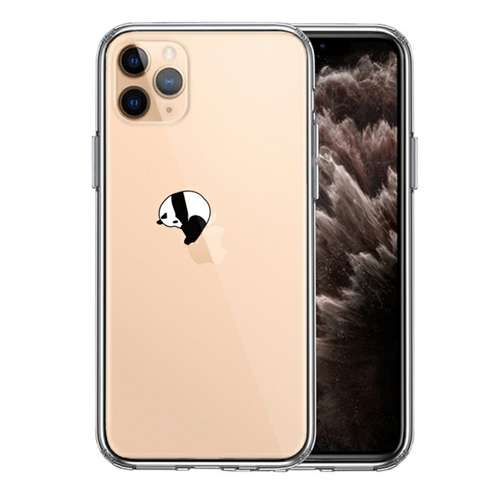 樂天商城 - 単品 iPhone11pro 側面ソフト 背面ハード ハイブリッド クリア ケース カバー パンダ panda 跳び箱 体操 送料無料