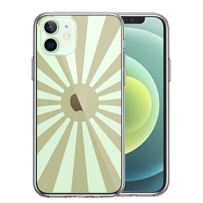 乐天商城 - 単品 iPhone12 側面ソフト 背面ハード ハイブリッド クリア ケース 旭日旗 太陽 日本 送料無料