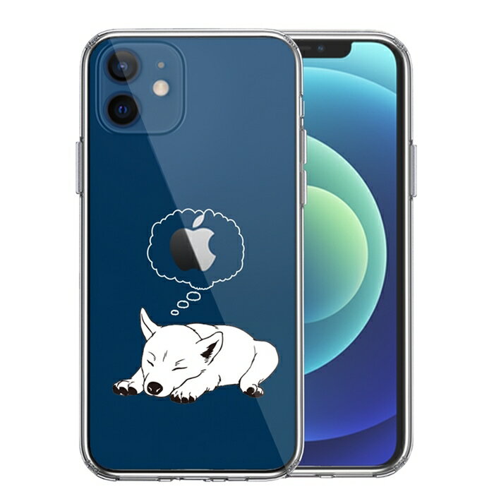 乐天商城 - 単品 iPhone12mini 側面ソフト 背面ハード ハイブリッド クリア ケース 柴犬 送料無料