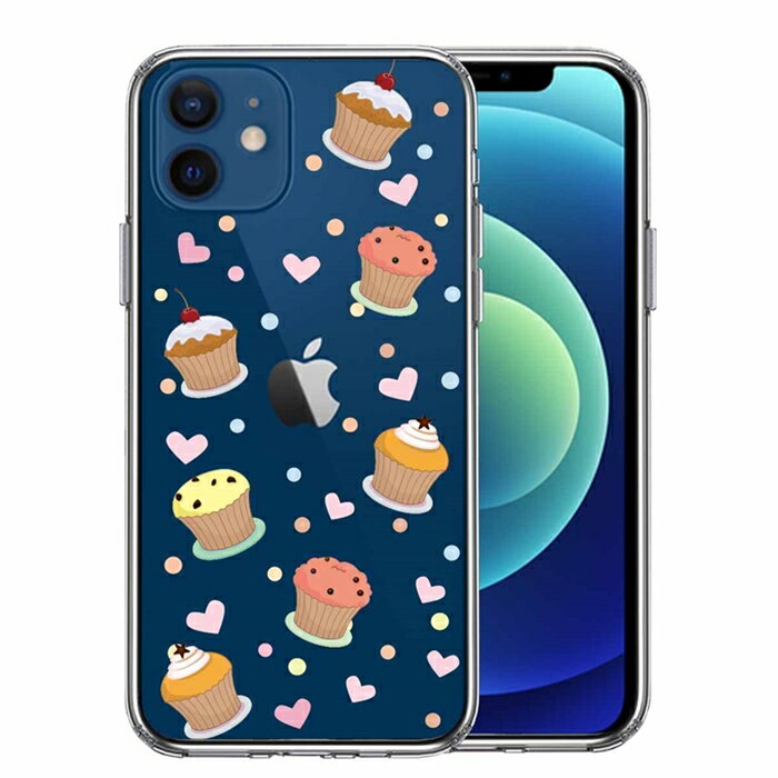 乐天商城 - 単品 iPhone12mini 側面ソフト 背面ハード ハイブリッド クリア ケース カップケーキ 3 送料無料