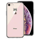 単品 iPhone8 側面ソフト 背面ハード ハイブリッド クリア ケース のっかり ネコ サバトラ(2)