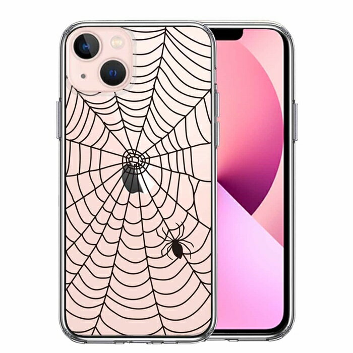 乐天商城 - 単品 iPhone13mini 側面ソフト 背面ハード ハイブリッド クリア ケース スパイダー 蜘蛛 クモ 送料無料