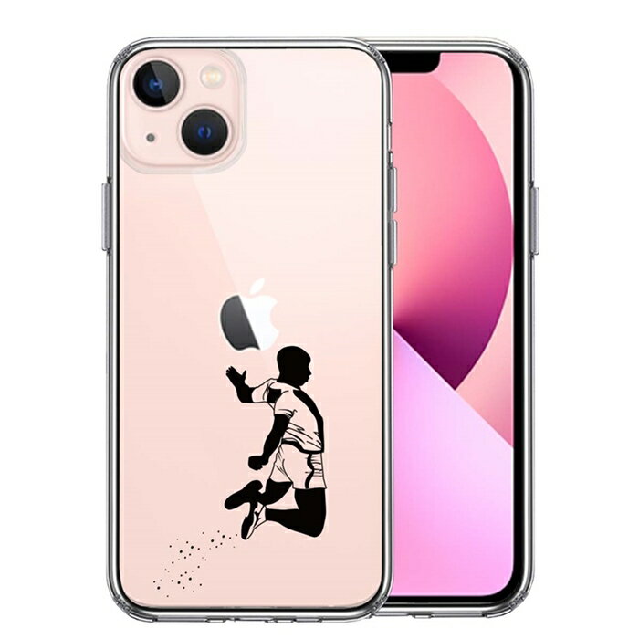 乐天商城 - 単品 iPhone13 側面ソフト 背面ハード ハイブリッド クリア ケース 走り幅跳び 送料無料