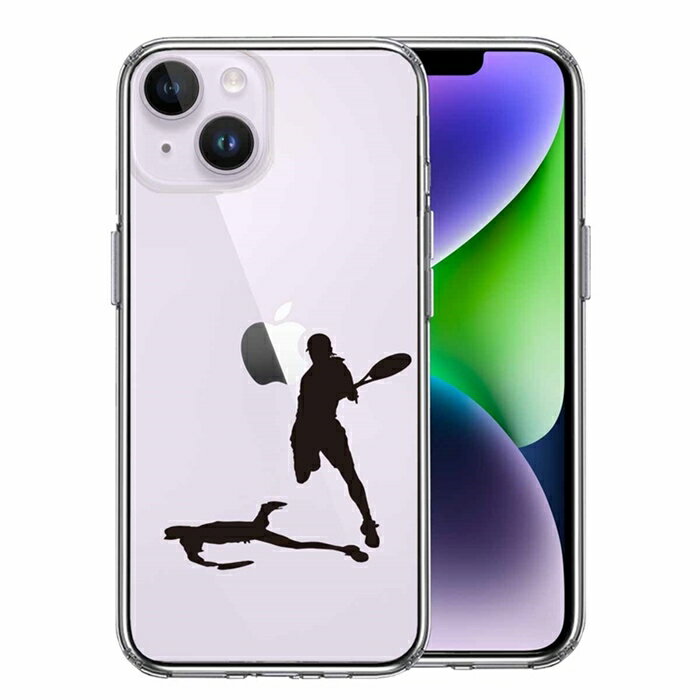 乐天商城 - 単品 iPhone14 側面ソフト 背面ハード ハイブリッド クリア ケース テニス スマッシュ 送料無料