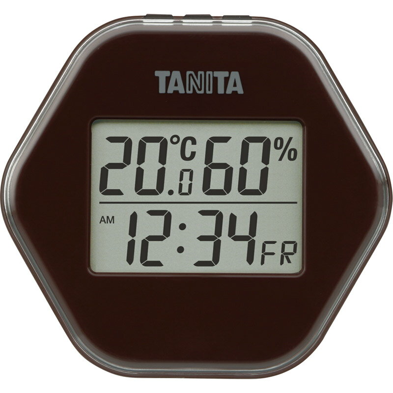 タニタ デジタル温湿度計 ブラウン TT573 BR