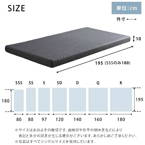 高反発プロファイルウレタンマットレス シングルサイズ 洗えるカバー マットレストッパー 敷布団 高反発 厚さ10cm 高反発ウレタン トッパー 体分散性 硬め 省スペース グレー マットレスのみ マットレス単品