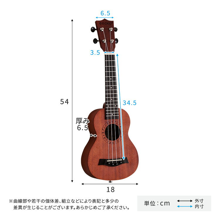 初心者でも始めやすい　ウクレレ　12点セット　21インチ(ソプラノ)