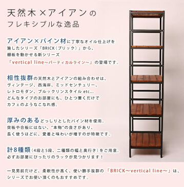送料無料 木製 アイアン ラック シェルフ 5段 幅60cm 奥行40cm 天然木 モダン アンティーク カフェ 収納 ウッドラック インテリア リビング収納 キッチンラック 棚 ブラウン オープンラック リビング 北欧 おしゃれ 西海岸 男前 インテリア