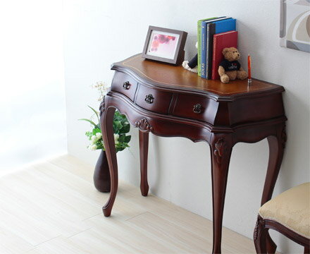 コンソール コンソールテーブル コンソールデスク フォルン 花台 ファックス台 電話台 FAX台 玄関 リビング 猫脚 アンティーク 天然木 エレガント 高級感 おしゃれ 送料無料 [3]