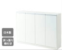 カウンター下収納 扉タイプ エール120D WH 収納棚 収納 幅120cm 電話台 ファックス台 FAX台 日本製 突っ張り式 スリム 薄型 おしゃれ 鏡面 ホワイト 白 送料無料