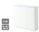 カウンター下収納 扉タイプ エール90D WH 収納棚 収納 幅90cm 電話台 ファックス台 FAX台 日本製 突っ張り式 スリム 薄型 おしゃれ 鏡面 ホワイト 白 送料無料