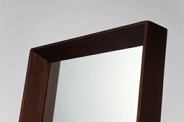 ディープフレームスタンドミラー 姿見 全身鏡 姿見鏡 全身ミラー 自立 飛散防止処理 ブラウン ナチュラル おしゃれ かっこいい 北欧 モダン 高級感 スクエア シンプル 一人暮らし ベーシック スタンダード 完成品 省スペース コンパクト 書斎 大人 カントリー