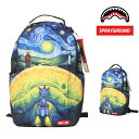 SPRAY GROUND スプレイグラウンド RON ENGLISH RON VAN GOGH BACKPACK リュック サック リュックサック メンズ レディース バックパック ポケット HIPHOP 派手 ストリート ブラック かっこいい 個性的 高校生 通学