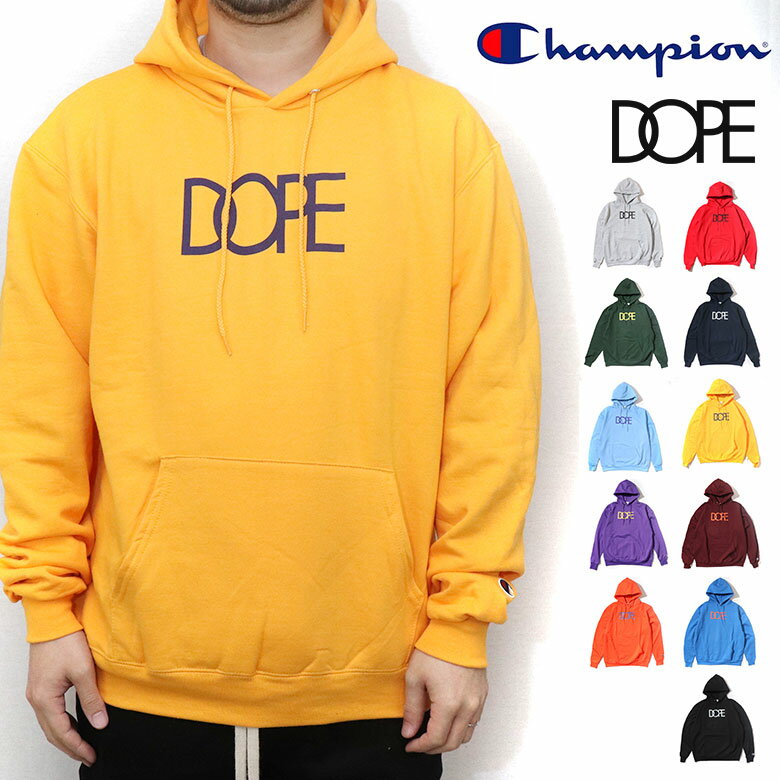 チャンピオン パーカー メンズ 【50%OFF】 DOPE ドープ Champion チャンピオン パーカー スウェットパーカー CLASSIC LOGO DOPE×CHAMPION HOODIE プルパーカー プルオーバー スウェット ロゴ メンズ B系 ストリート系 大きいサイズ XXL 2XL 3L ファッション 服 おしゃれ かっこいい 人気 ブランド