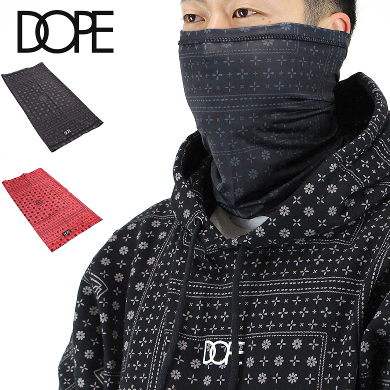 【50%OFF】 DOPE ドープ Blood, Sweat & Tears Gaiter ゲートル マスク ネッグウォーマー バンダナ 総柄 バンダナ柄 メンズ ブラック レッド プリント シンプル B系 ストリート系 大きいサイズ XXL 2XL 3L ファッション 服 おしゃれ かっこいい 人気 ブランド