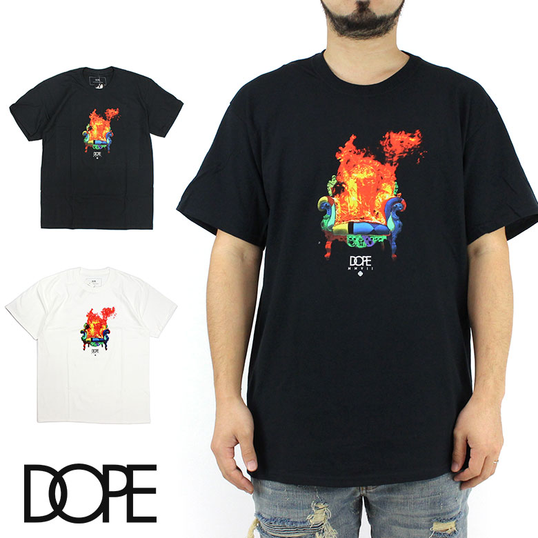 【40 OFF】 DOPE ドープ Adios Proust S/S Tee Tee 半袖 Tシャツ 半袖Tシャツ ティーシャツ ファイヤー ブラック ホワイト グラフィック Tシャツ メンズ B系 ストリート系 大きいサイズ XXL 2XL 3L ファッション 服 おしゃれ かっこいい 人気 ブランド dope couture