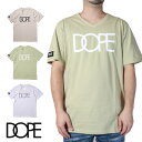 【40 OFF】 DOPE ドープ 半袖 Tシャツ ティーシャツ 半袖Tシャツ ロゴ メンズ ベージュ グリーン 緑 ライラック 紫 レディース B系 ストリート系 大きいサイズ XXL 2XL 3L ファッション 服 おしゃれ かっこいい 人気 ブランド Classic Logo V-Neck Tee