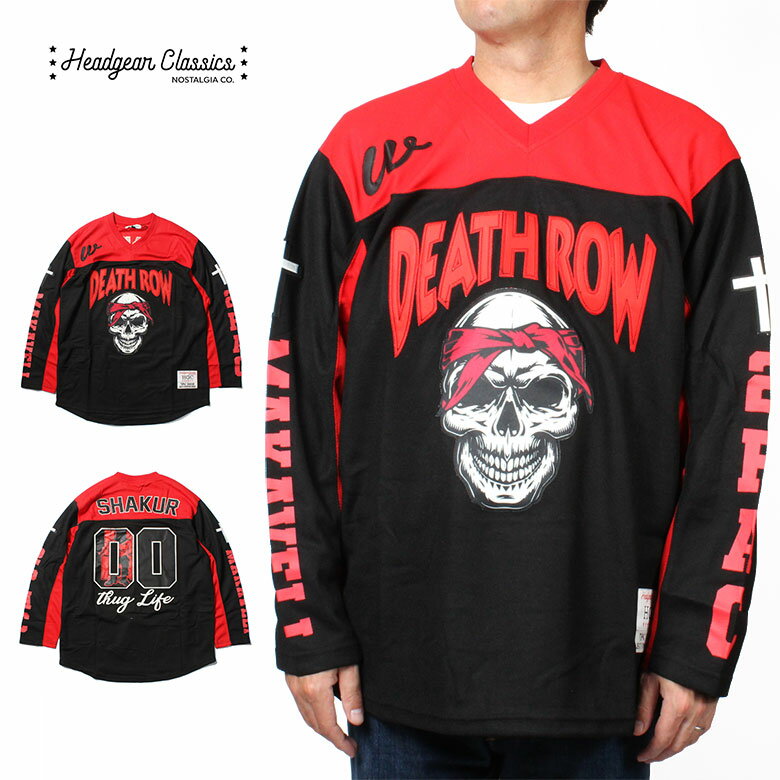  HEADGEAR CLASSICS JERSEY COLLECTION 2023 DEATH ROW RECORDS HOCKEY JERSEY ホッケーシャツ ホッケージャージ ホッケー ユニフォーム チームシャツ ジャージ 海外ブランド インポート メンズ ヒップホップ B系 ストリート 人気 ブランド