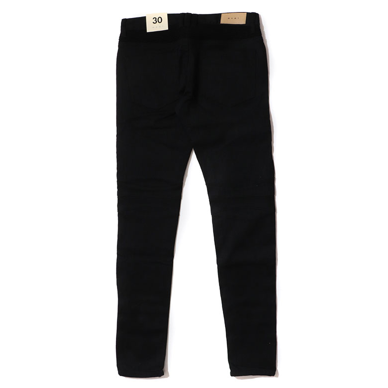 【20%OFF】 mnml ミニマル M14 STRETCH DENIM MATTE BLACK ストレッチパンツ ジーンズ ダメージ デニムパンツ デニム スキニー スキニージーンズ ストレッチ ジーンズ メンズ ジップ付 サイドジッパー サイド ジッパー ZIP インポート ブランド ストリート ファッション