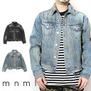 【40 OFF】 mnml ミニマル STUDDED DENIM TRUCKER ワイド ビッグ シルエット デニム スタッズ ジャケット デニムジャケット ダメージ ビック ビッグTシャツ スタッズ アウター ジージャン 大きいサイズ 海外ブランド インポート メンズ ヒップホップ B系 ストリート系