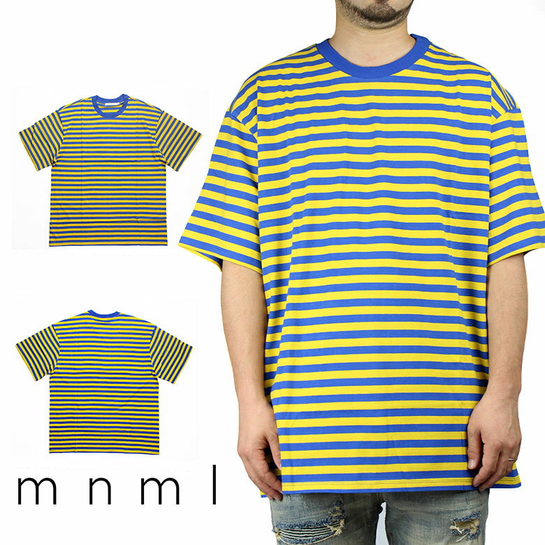  mnml ミニマル STRIPED BOXY TEE ビッグ ロング シルエット 半袖 Tシャツ ビッグTシャツ ビッグシルエット ドロップショルダー ボーダー ワイド ロングシルエット 半袖Tシャツ ブラック 黒 ホワイト 白 海外ブランド メンズ ヒップホップ B系 ストリート