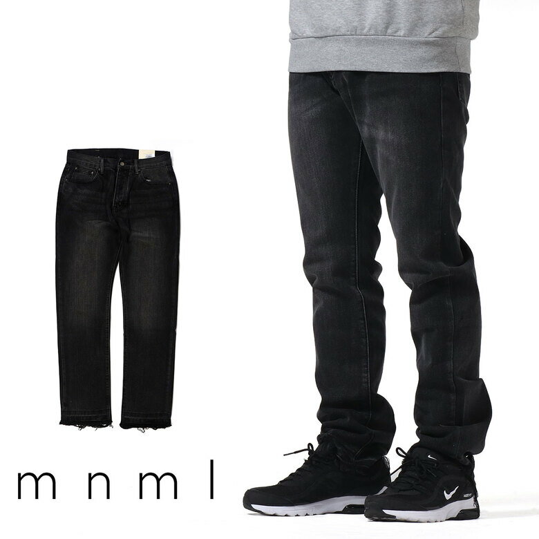 【40 OFF】 mnml ミニマル D212 DENIM フレア フレアパンツ フレアデニム ブーツカット パンツ デニム バギー ルーズフィット ストレッチ ジーンズ メンズ タイト デニム インポート ブランド ストリート ファッション