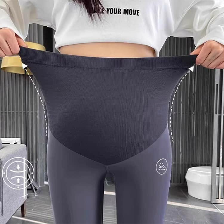 マタニティ レギンス ヨガパンツ 春 秋 おしゃれ 着圧 10分丈 マタニティレギンス ...