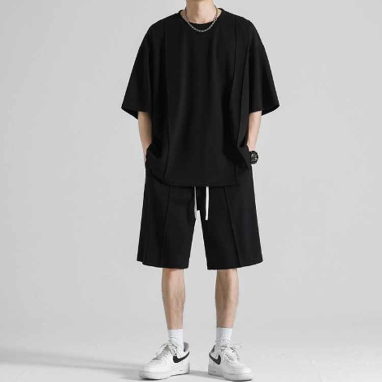 ハーフパンツ メンズ ショートパンツ 半袖Tシャツ メンズ スポーツウェア 夏 ジャージ トレーニングウェア Tシャツ 男性 ルームウェア 涼しい ランニング 上下セット 部屋着 散歩 父の日