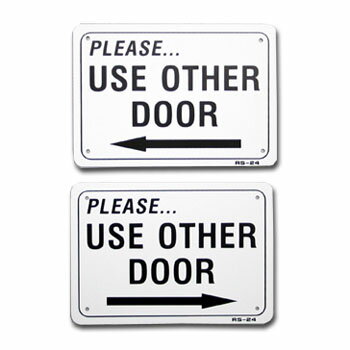 USE OTHER DOOR LEFT RIGHT 左のドアをご利用下さい 右のドアをご利用下さい ミニサイズ 1枚 看板 アメリカ アメリカン 雑貨 インテリア 人気 おしゃれ ディスプレイ インテリア メール便対応