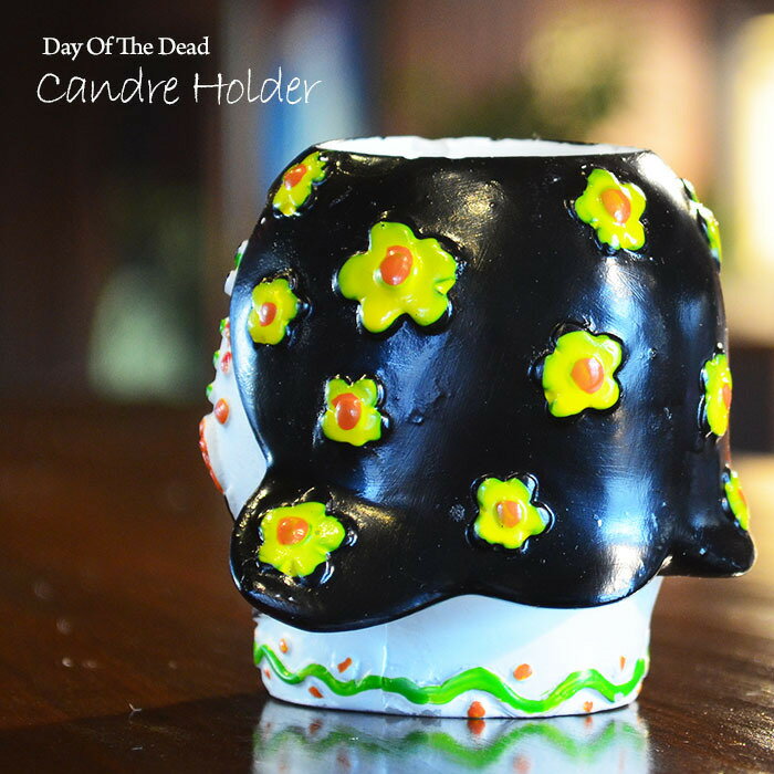 カラベラ キャンドルホルダー / Day Of The Dead / Women ろうそく ロウソク 立て スタンド キャンドル ランプ ディスプレイ インテリア 雑貨 アクセサリー おしゃれ メキシカン グッズ