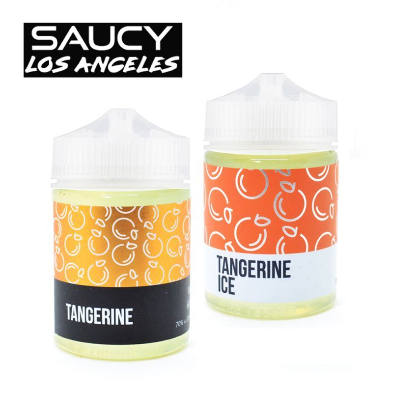 【送料無料！】SAUCY E JUICE TANGERINE 60ml ソウシー タンジェリン タンジェリンアイス ミント メンソール フルーツ オレンジ みかん 柑橘系 電子タバコ VAPE ベイプ リキッド