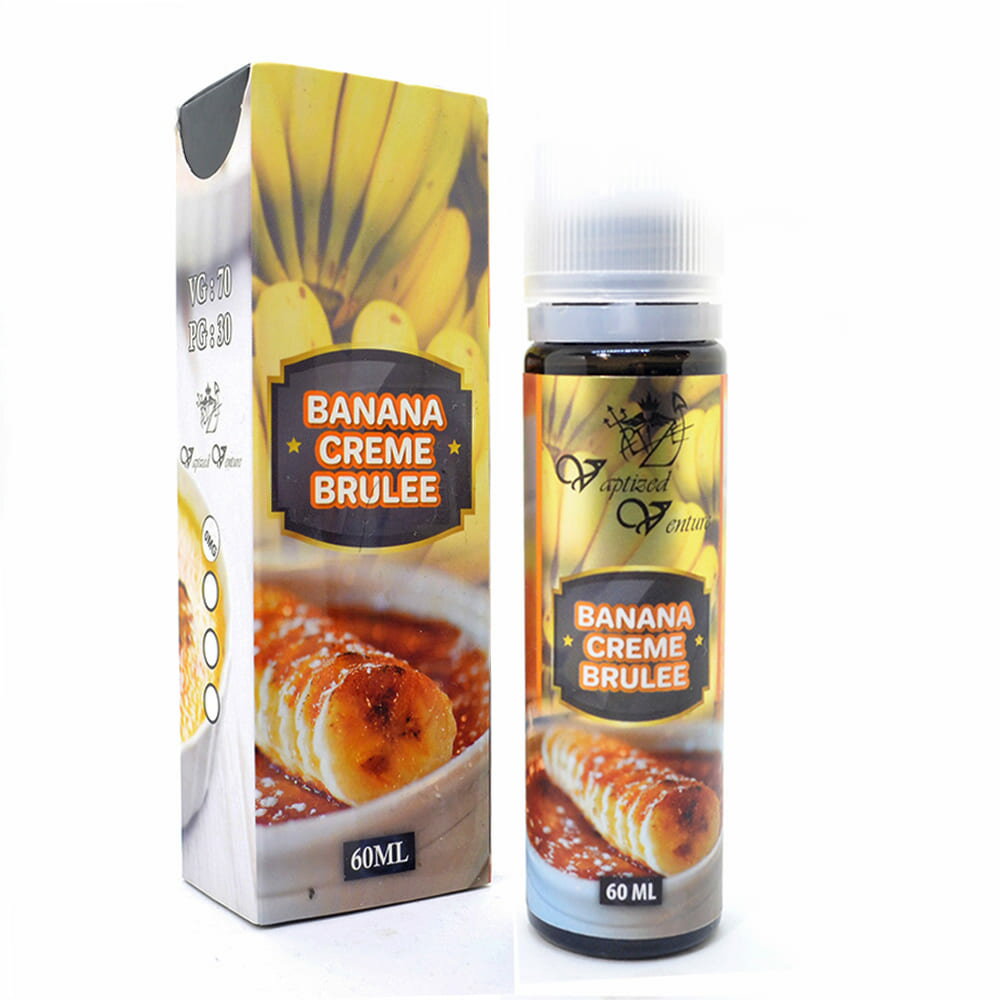 Veptized Banana Cream Brulee ベプタイズド バナナ クリーム ブリュレ 60ml 電子タバコ タール ニコチン0 VAPE ベイプ フルーツ スイーツ リキッド ネコポス 送料無料