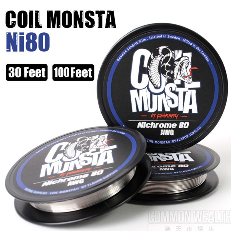 COIL MONSTA Ni80 30 Feet 100Feet RCX^ jN C[ [  RC RBA DIY rh dq^oR VAPE xCv [ 