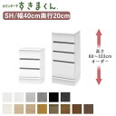 【ポイント10倍 〜5/16 AM9:59まで】カウンター下すきまくん CSD-SH 奥行20cm幅40cm 高さ60〜103cmオーダーフジイカウンター下収納...