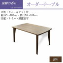 【ポイント5倍 〜7/28 AM9:59まで】飛騨の香り オーダーテーブル(ウォールナット天板)【幅165〜180×奥行き70〜100cm】天板スタイル・脚のス...
