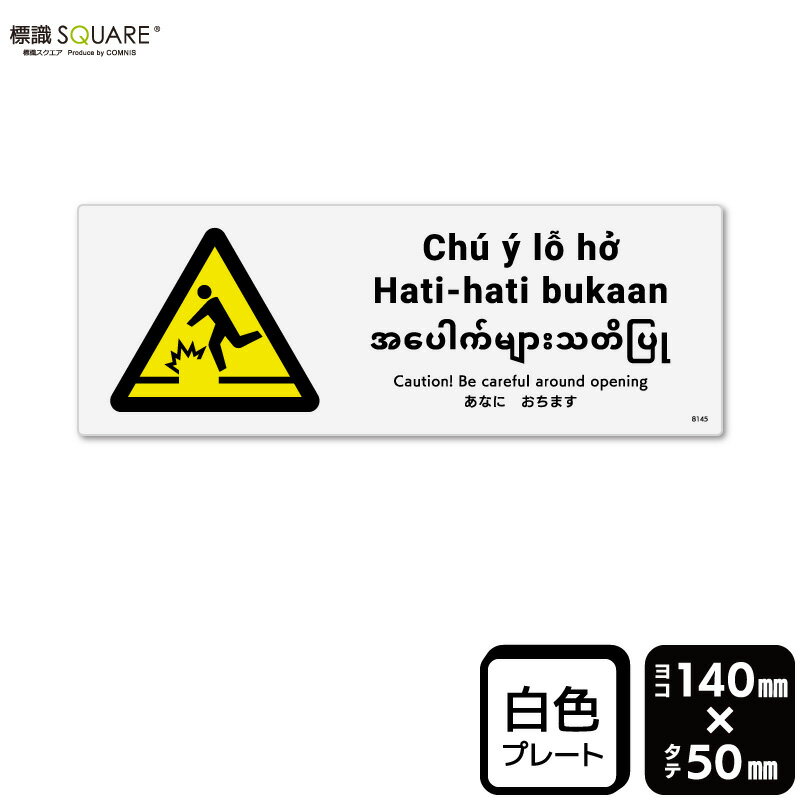 樂天商城 - 標識SQUARE　「あなにおちます」　CTK8145　【プラスチックプレート】　ヨコ型　横140mm×縦50mm　2枚組