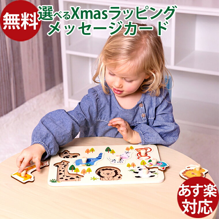 木のおもちゃ Classic WORLD クラシックワールド ズー ペグパズル カラフル 1歳半 ...
