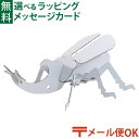 メール便OK hacomo ハコモ キッズ　昆虫 カブトムシ ダンボール工作 キット 知育 手作り 図工 教材 誕生日 日本製 おうち時間 子供 夏休み 自由研究