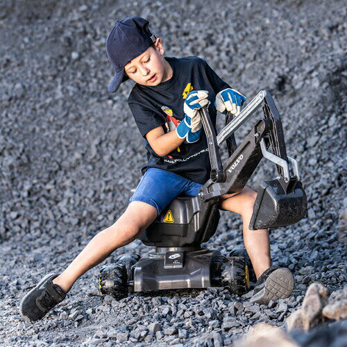 木のおもちゃコモック Anbauのドイツ rollytoys ロリートイズ 乗用玩具 ディガーシリーズ ディガーVOLVO GREY 正規輸入品 砂遊び 水遊び おうち時間 子供｜アングル2
