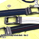 Mobus モーブス ゴルフ メンズ ベルト ステッチ スポーツベルト 無段階調整 カチャカチャベルト ジャストフィット サイズ調整自在 フリーサイズ 穴無しベルト 2本ステッチ レディース 人気 お洒落 おしゃれ ゴルフウェア ゴルフベルト その1