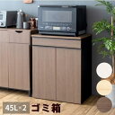 ゴミ箱 2連式 大容量 45リットル 45L 分別 ふた付き 幅60cm 60 DB-F2200 NotT ノット 分別 キャスター付き ダストボックス 蓋付きゴミ箱 ごみ箱 木製 ごみ箱に見えないごみ箱 分別ゴミ箱 収納 プッシュ式 縦型 省スペース 北欧 おしゃれ