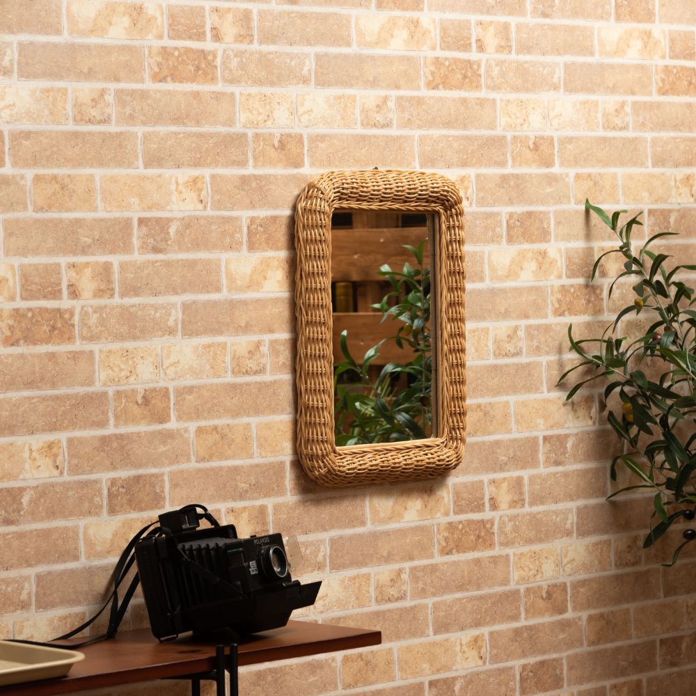 鏡 ミラー ラタン 姿見 ラタンミラー MR-719 rattan 40×30 東谷 壁掛け 角型 四角 ウォールミラー ナチュラル 壁かけ アジアン アジア風 おしゃれ 人気 ランキング インテリア 家具 南国 リゾート おすすめ 父の日 母の日