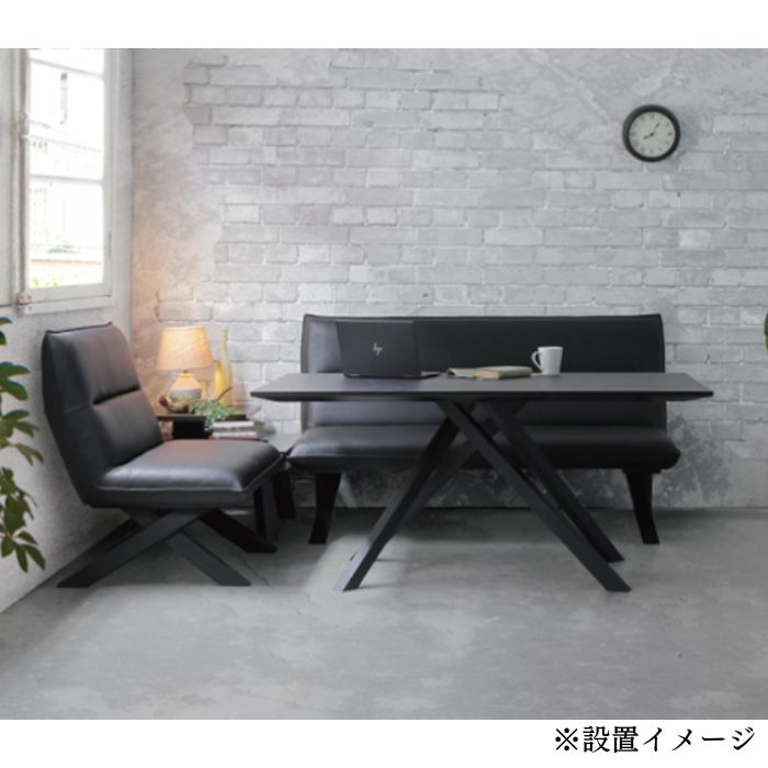 ダイニングチェア 単品 チェア ソファー ソファ クレマ CREMA 2人掛け 150cm 150 リビング ダイニング リビングダイニング LD レザー PVC 合成皮革 天然木 無垢 ラバーウッド 白 黒 モダン 椅子 北欧 2人 二人 カフェ 椅子 ワイド サンキ