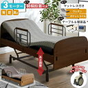 【選べる開梱設置】 電動ベッド 3モーター 介護ベッド キャスター付き ローザン シングル フレーム+ポケットコイル ウレタン マットレスセット 手すり付き 高さ調節 リクライニングベッド 介護ベット 家庭用介護ベッド リモコン式 フラット