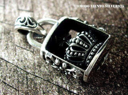 王冠 Padlock 南京錠 ペンダント ネックレス パドロック 鍵 クロス ゴシック系 silver925 シルバー925 メンズ レディース ジュエリー アクセサリー 1spの商品画像 3