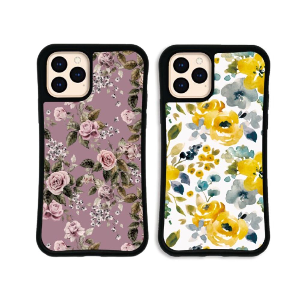 乐天商城 - ＼6月限定エントリーでP10倍／【人気】iPhoneケース ケースオクロック iPhone 11 iPhone 11Pro iPhone 12 iPhone 12Pro WAYLLY-MK セット ドレッサー フラワー ピンク イエロー 耐衝撃 抗菌 Apple アップル アイフォン アイホン スマホカバー スマホケース スマホ保護 人気